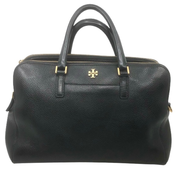 Tory Burch Handbags - TORY BURCH~ LARGE 5 COMPARTMENT BLACK PEBBLED LEATHER TRIPLE ZIP TOTE BAG